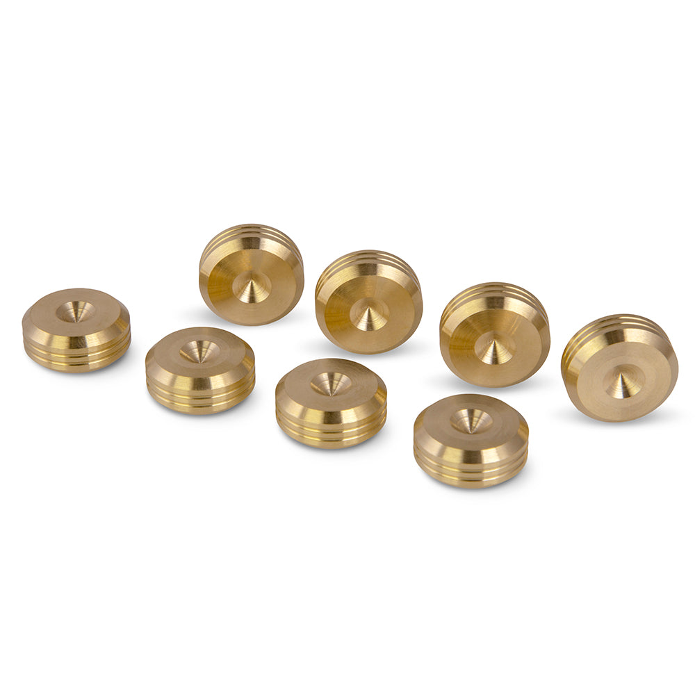 Brass Speaker Spike Pads 20 mm dia - Set of 8